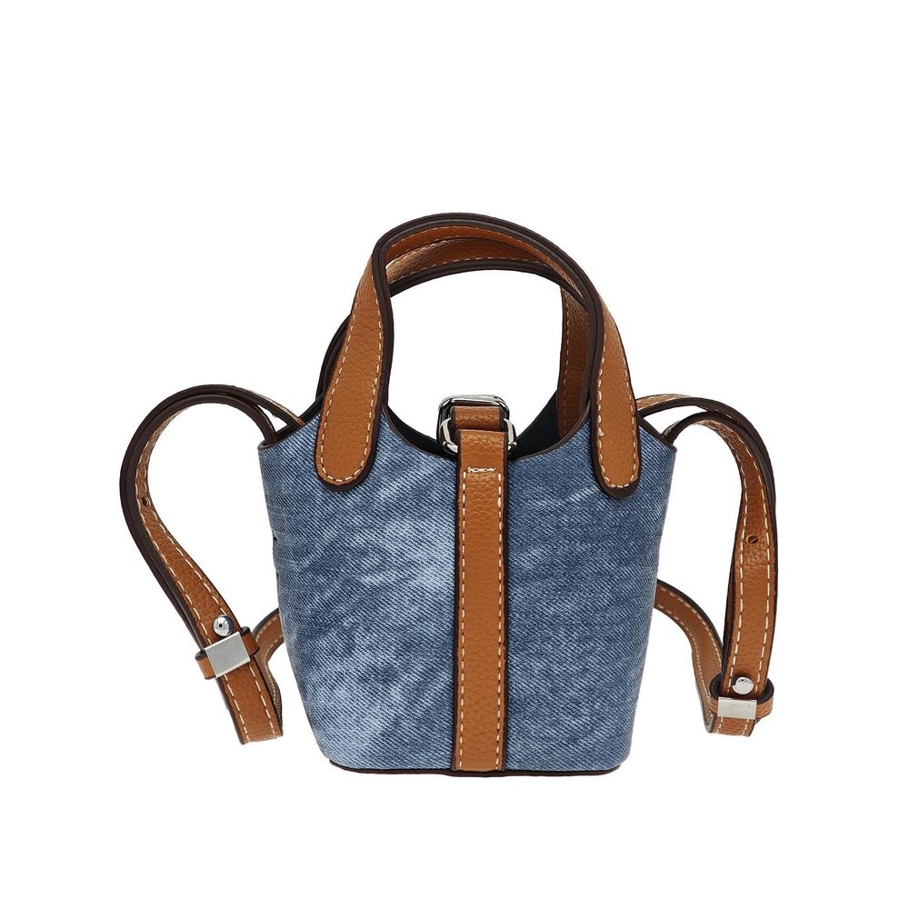 Mini Bucket Bag Crossbody Color Block Handbag Clutch Y2K Pu Leather O_O